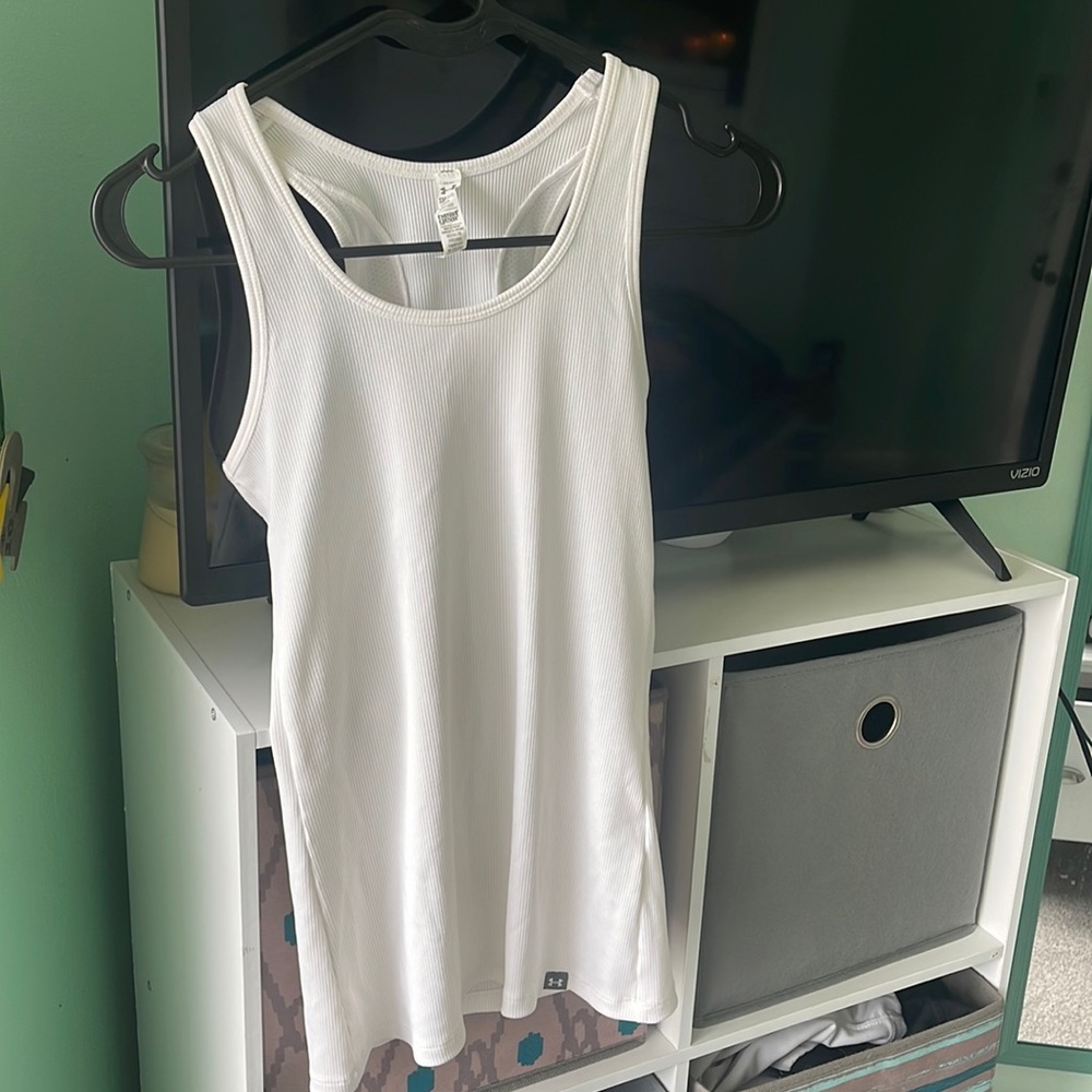 white tank top